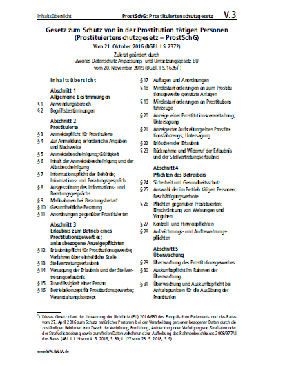 V.03 | ProstSchG: Prostituiertenschutzgesetz