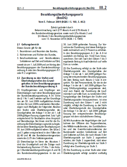 III.02 | Besoldungsüberleitungsgesetz (BesÜG)