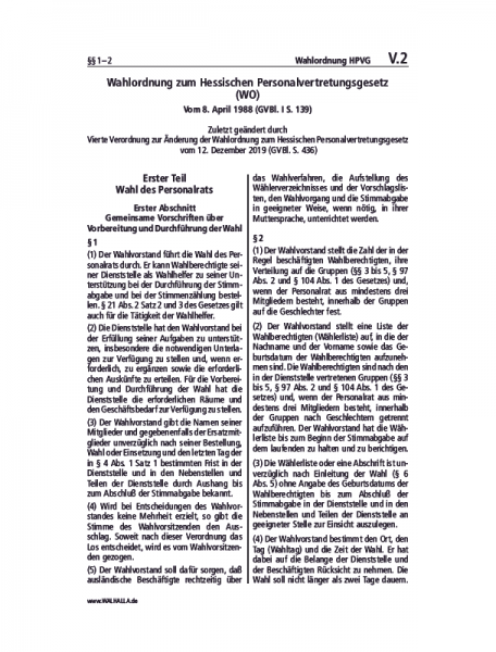 V.02 | Wahlordnung HPVG