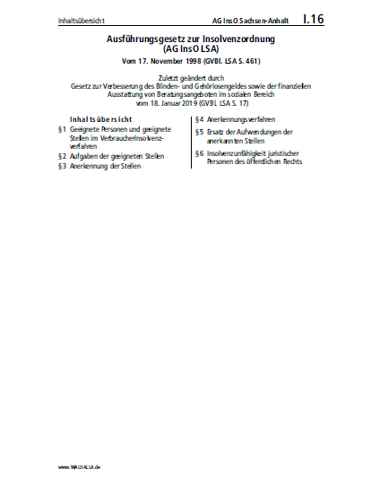 I.16 | AG InsO Sachsen-Anhalt