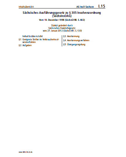 I.15 | AG InsO Sachsen