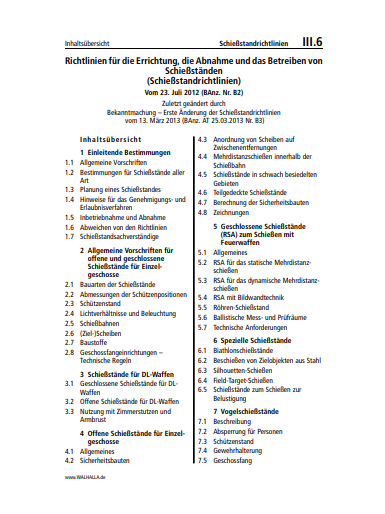 III.06 | Schießstandrichtlinien