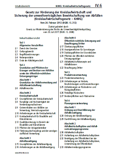 IV.06 | KrWG: Kreislaufwirtschaftsgesetz