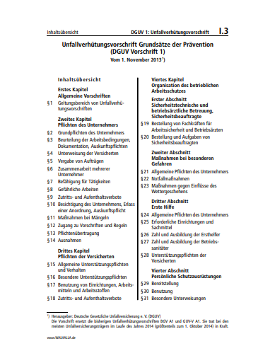 I.03 | DGUV 1: Unfallverhütungsvorschrift