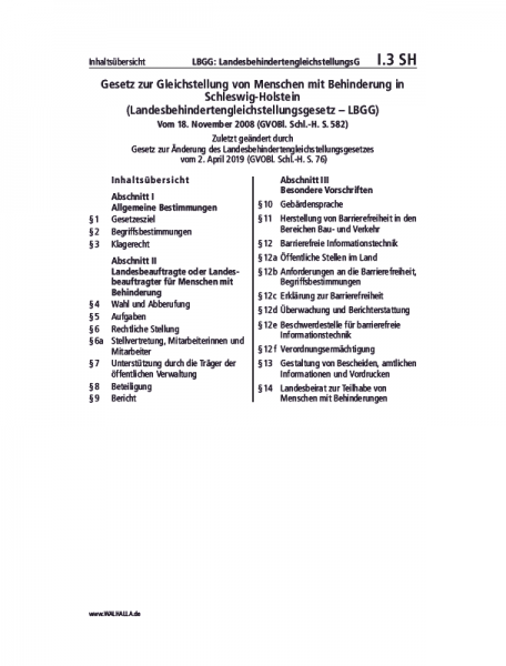 I.03 SH | LBGG: LandesbehindertengleichstellungsG