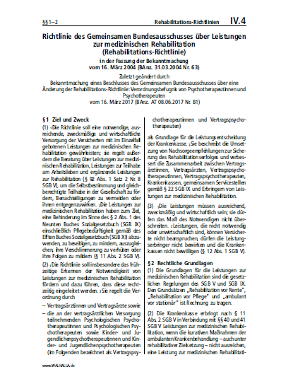 IV.04 | Rehabilitations-Richtlinien