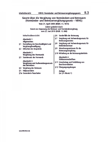 II.03 | VBVG: Vormünder- und Betreuervergütungsgesetz