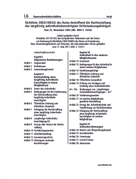 I.06 | Daueraufenthaltsrichtlinie
