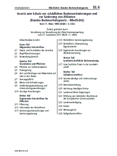 III.04 | BBodSchG: Bundes-Bodenschutzgesetz
