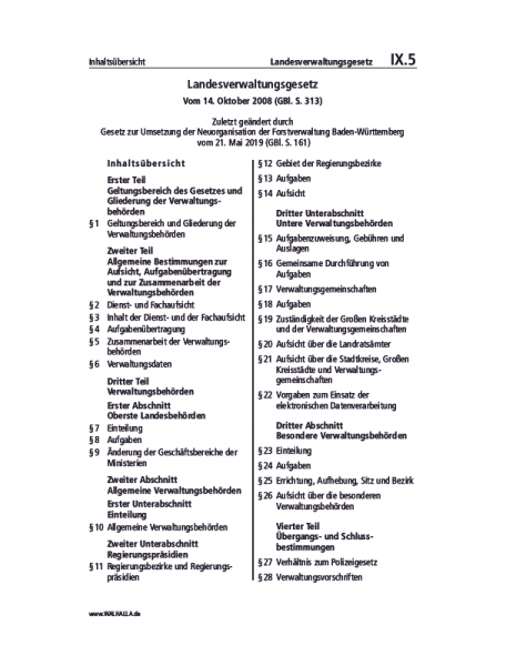 IX.05 | Landesverwaltungsgesetz