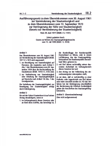 III.02 | Verminderung der Staatenlosigkeit