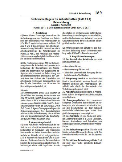 IV.09 | ASR A3.4 Beleuchtung