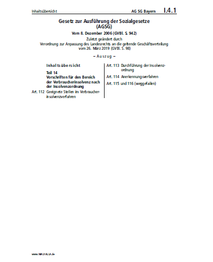 I.04.01 | AG SG Bayern (Auszug)