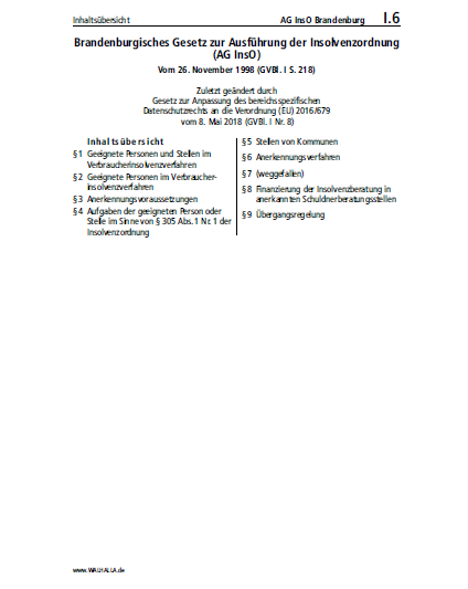 I.06 | AG InsO Brandenburg