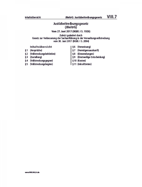 VIII.07 | JBeitrG: Justizbeitreibungsgesetz