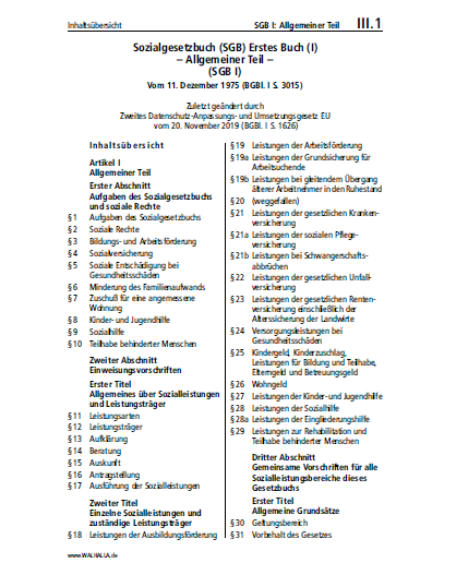 III.01 | SGB I: Allgemeiner Teil