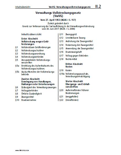 II.02 | VwVG: Verwaltungsvollstreckungsgesetz