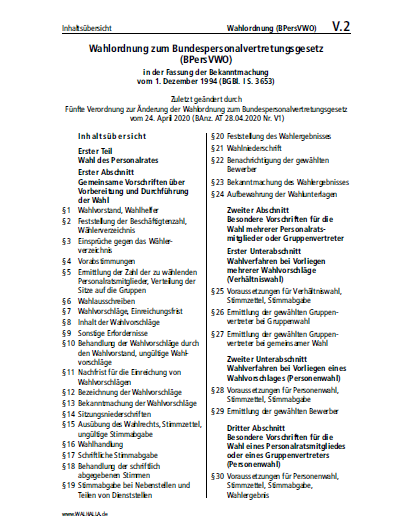 V.02 | Wahlordnung (BPersVWO)