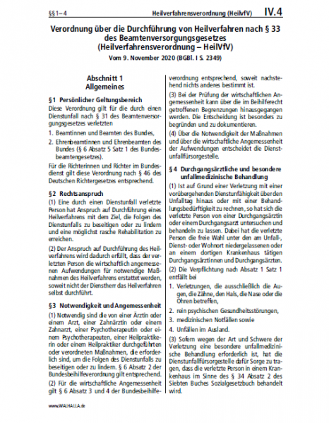 IV.04 | Heilverfahrensverordnung (HeilVfV)