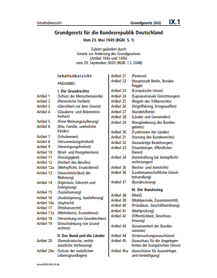 IX.01 | Grundgesetz (GG)
