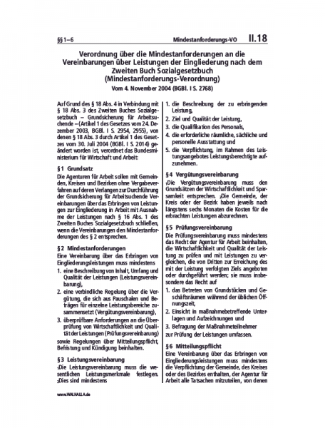 II.18 | Mindestanforderungs-VO