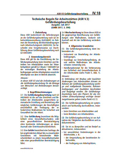 IV.18 | ASR V3 Gefährdungsbeurteilung