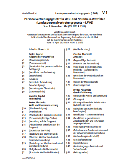V.01 | Landespersonalvertretungsgesetz (LPVG)