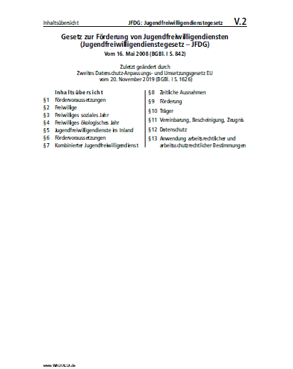 V.02 | JFDG: Jugendfreiwilligendienstegesetz