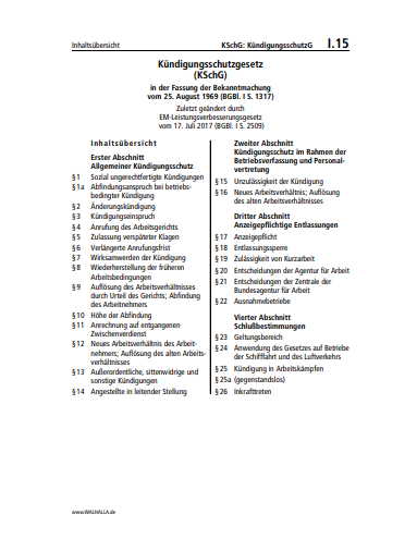 I.15 | KSchG: KündigungsschutzG