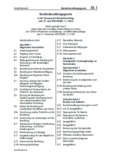 III.01 | Bundesbesoldungsgesetz