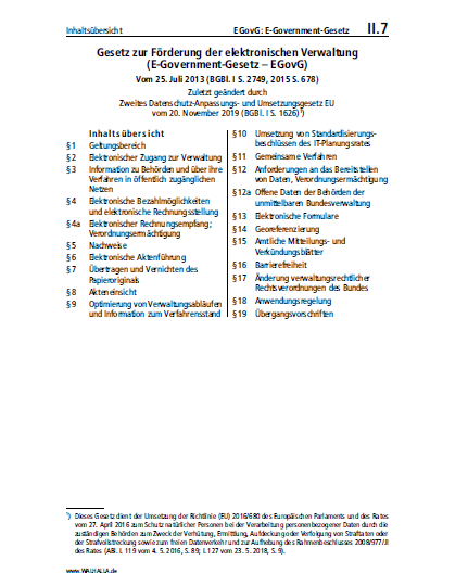 II.07 | EGovG: E-Government-Gesetz
