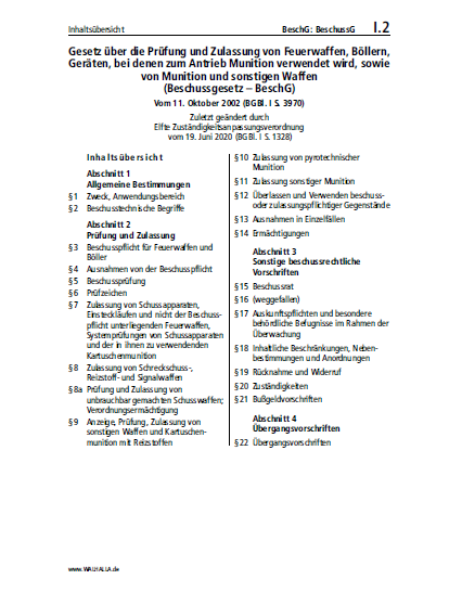 I.02 | BeschG: BeschussG