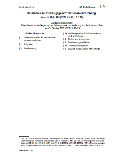 I.09 | AG InsO Hessen