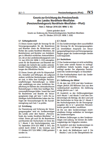 IV.05 | Pensionsfondsgesetz (PFoG)