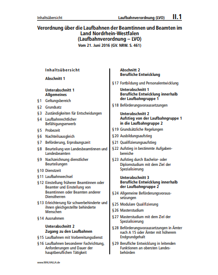 II.01 | Laufbahnverordnung (LVO)