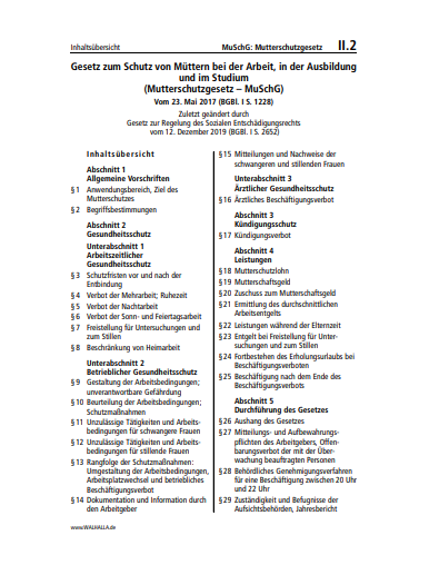 II.02 | MuSchG: Mutterschutzgesetz