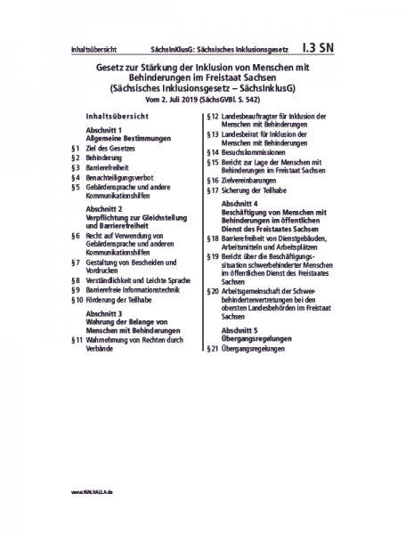 I.03 SN | SächsInKlusG: Sächsisches Inklusionsgesetz