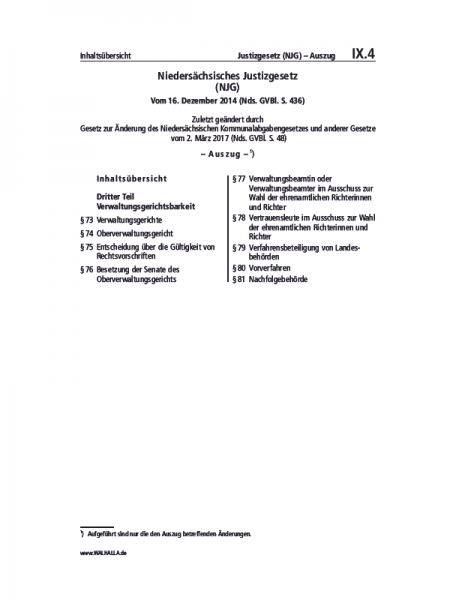 IX.04 | Justizgesetz (NJG) – Auszug