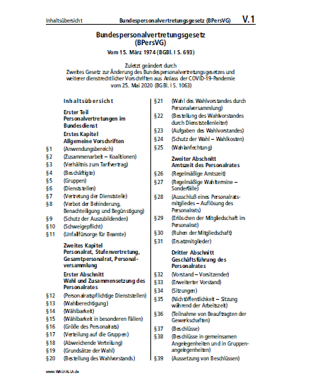 V.01 | Bundespersonalvertretungsgesetz (BPersVG)