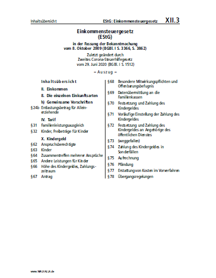 XII.03 | EStG: Einkommensteuergesetz