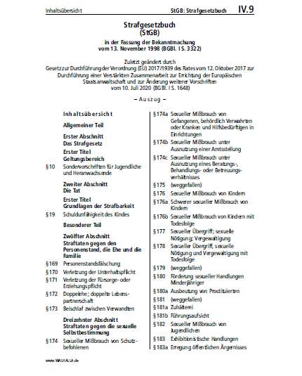 IV.09 | StGB: Strafgesetzbuch (Auszug)