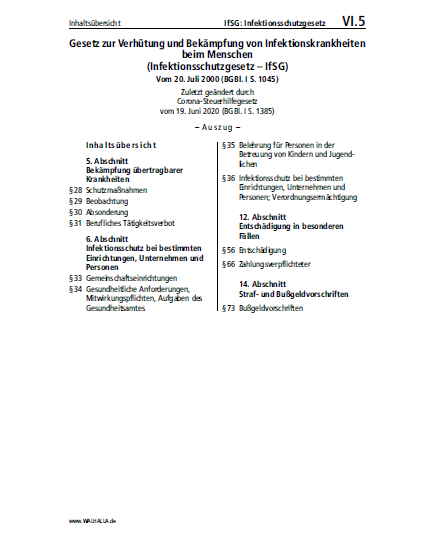 VI.05 | IfSG: Infektionsschutzgesetz